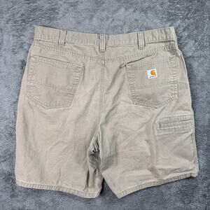 Carhartt Ripstop Carpenter Shorts Mens 38 Tan Canvas Workwear Heavy Cotton